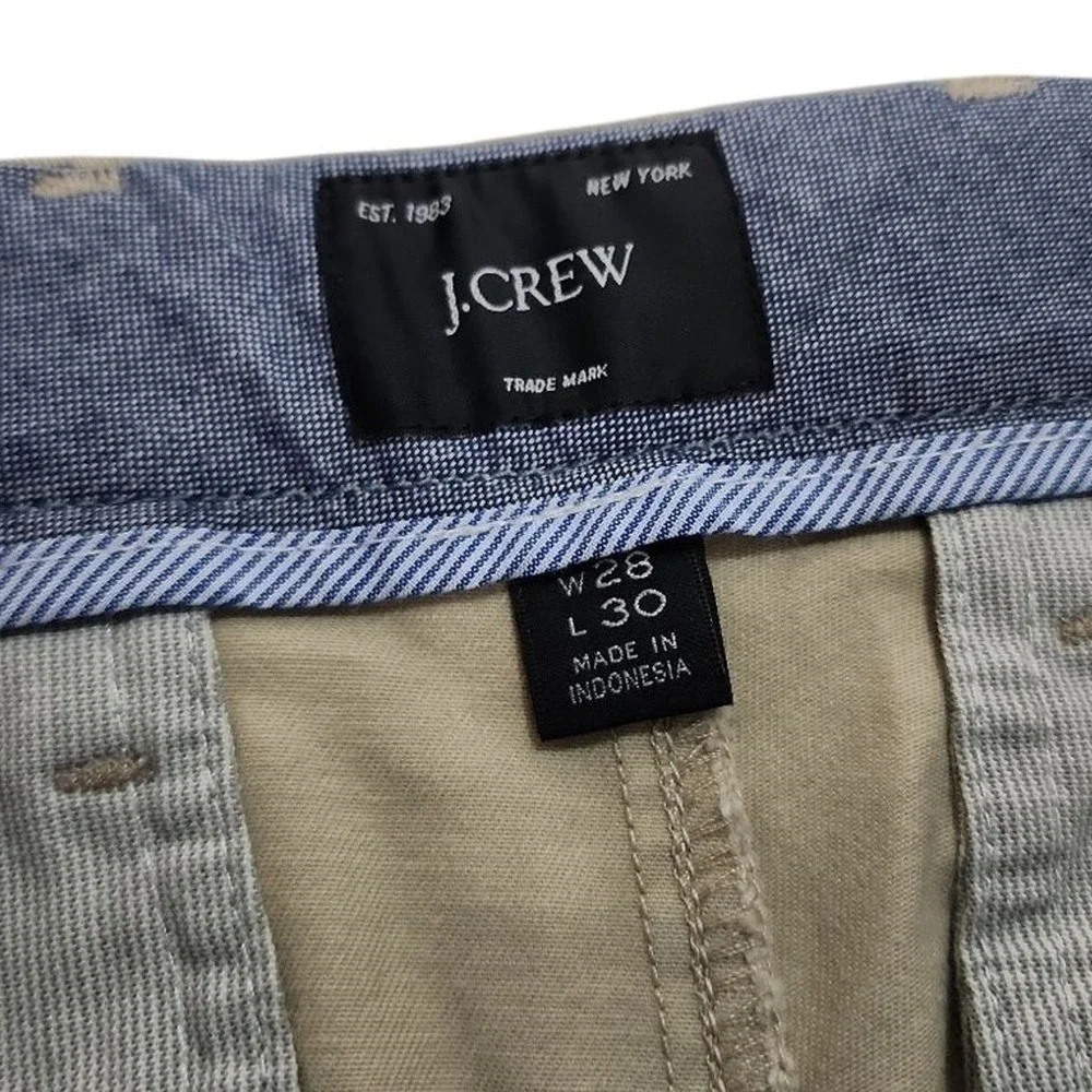 J.Crew 484 Slim Chino Pants Mens 28x30 Khaki Tan Business Casual Classic